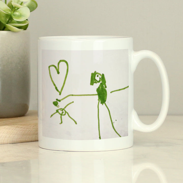 Personalised Childrens Drawing Photo Upload Mug - Perfect For Father's Day - part of the Gifts Finder Personalised Mugs collection