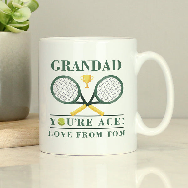 Personalised Tennis Mug - Father's Day gift in gift category Personalised Mugs