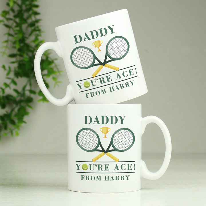 Personalised Tennis Mug - Father's Day gift in gift category Personalised Mugs