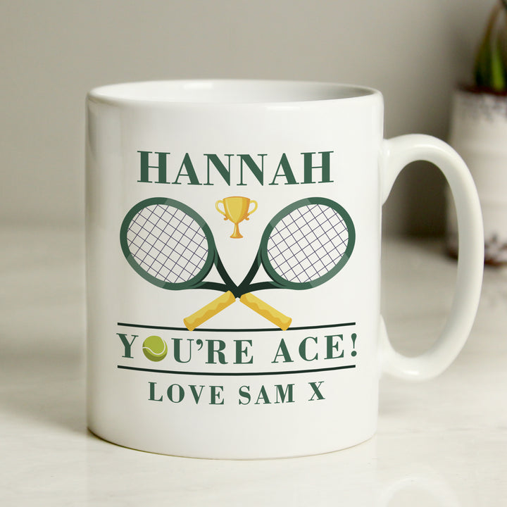 Personalised Tennis Mug - Father's Day gift in gift category Personalised Mugs