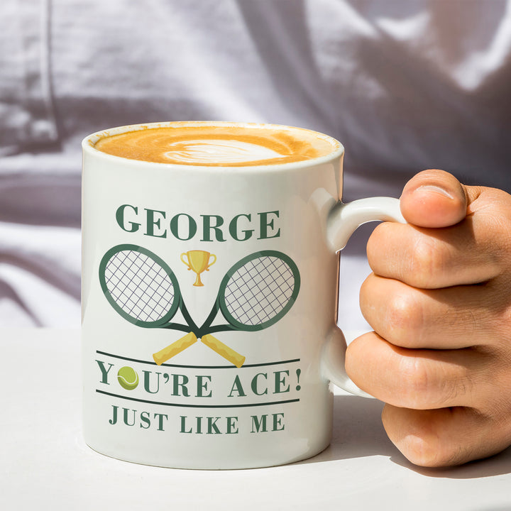 Personalised Tennis Mug - Father's Day gift in gift category Personalised Mugs