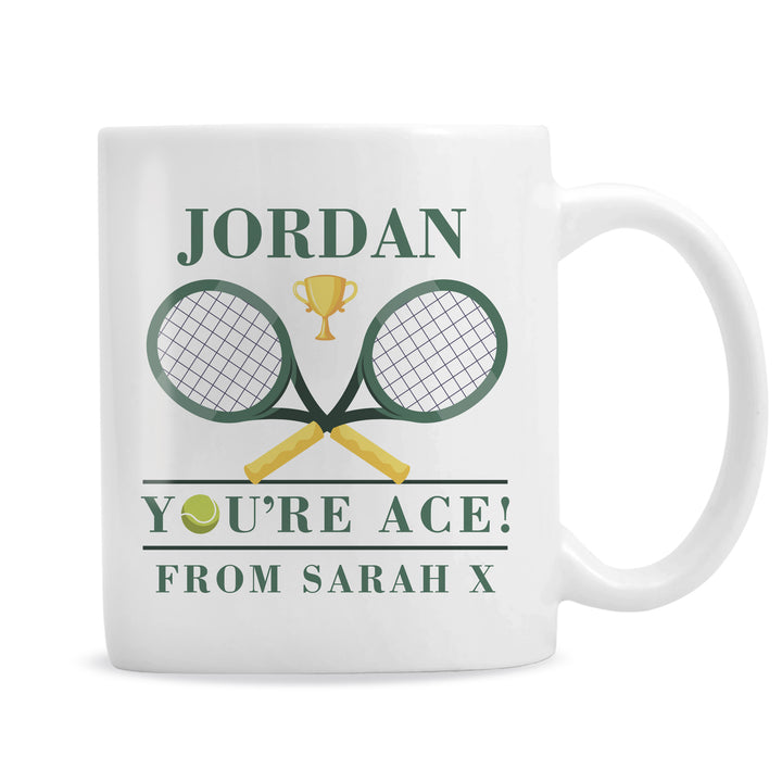 Personalised Tennis Mug - Father's Day gift in gift category Personalised Mugs