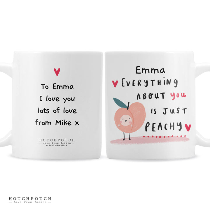 Buy Personalised Peachy Mug at www.giftsfinder.co.uk