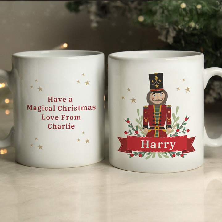 Buy Personalised Christmas Nutcracker Mug available now at www.giftsfinder.co.uk