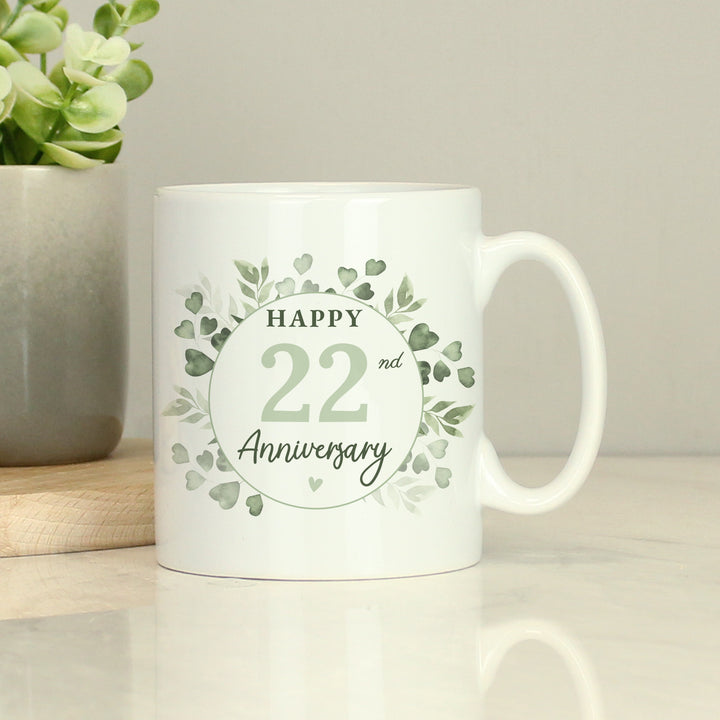 Buy Personalised Botanical Anniversary Mug available now at www.giftsfinder.co.uk