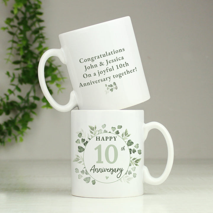 Buy Personalised Botanical Anniversary Mug available now at www.giftsfinder.co.uk