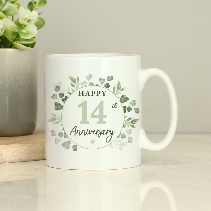 Buy Personalised Botanical Anniversary Mug available now at www.giftsfinder.co.uk