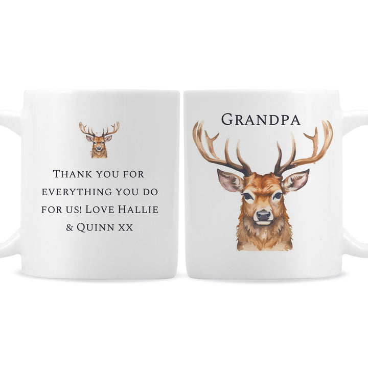 Personalised Watercolour Stag Mug