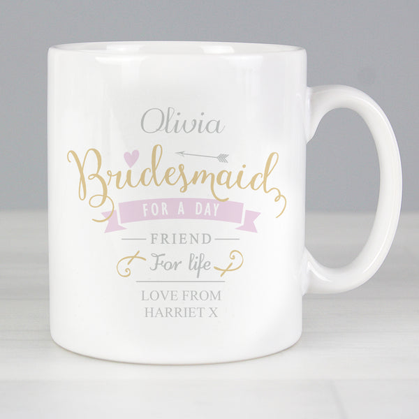 Buy Personalised I Am Glad... Bridesmaid Mug at www.giftsfinder.co.uk