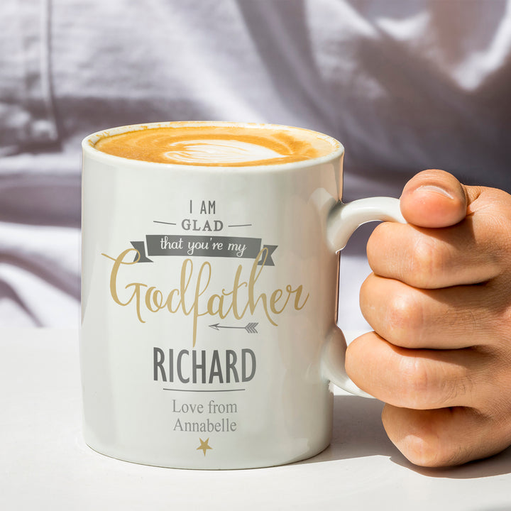 Buy Personalised I Am Glad... Godfather Mug at www.giftsfinder.co.uk