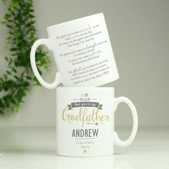 Buy Personalised I Am Glad... Godfather Mug at www.giftsfinder.co.uk