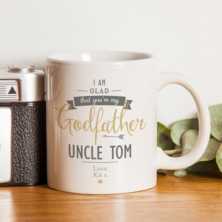 Buy Personalised I Am Glad... Godfather Mug at www.giftsfinder.co.uk