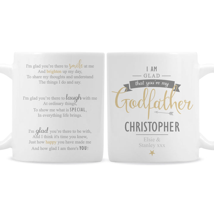 Buy Personalised I Am Glad... Godfather Mug at www.giftsfinder.co.uk