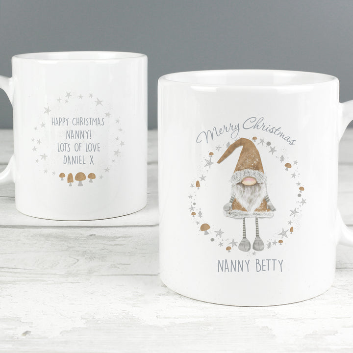 Buy Personalised Christmas Gonk Mug available now at www.giftsfinder.co.uk