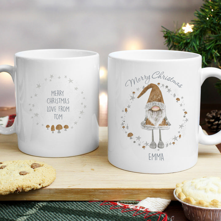 Buy Personalised Scandinavian Christmas Gnome Mug at www.giftsfinder.co.uk