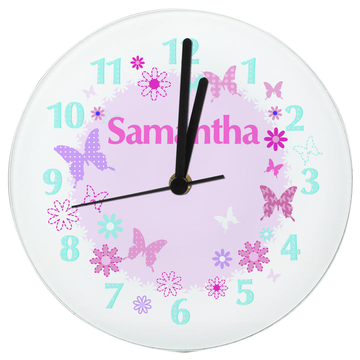 Buy Personalised Butterfly Clock available now at www.giftsfinder.co.uk