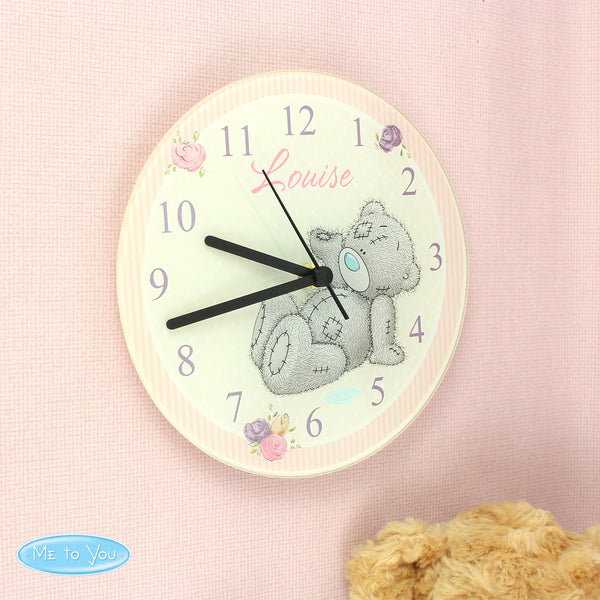 Buy Personalised Me To You Glass Clock available now at www.giftsfinder.co.uk