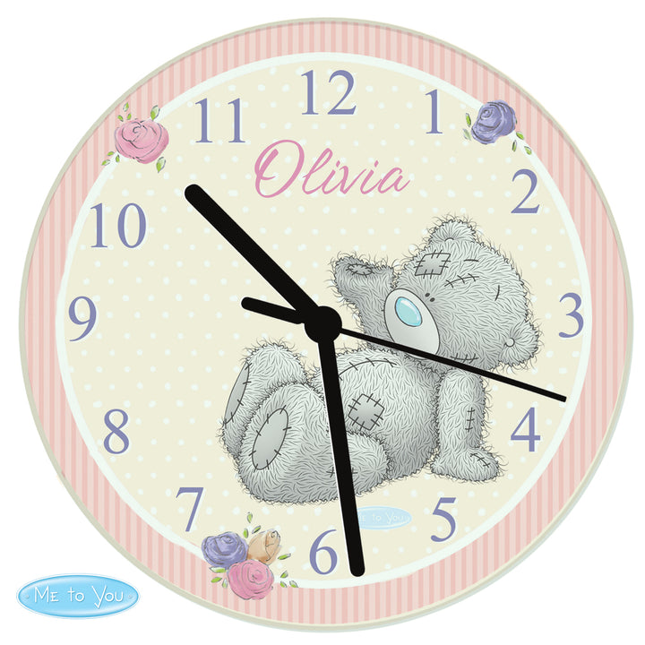 Personalised Me To You Glass Clock - part of the Gifts Finder Personalised Clocks collection