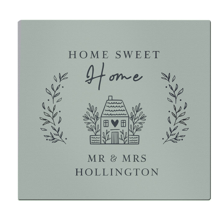 Buy Personalised HOME Glass Chopping Board/Worktop Saver available now at www.giftsfinder.co.uk