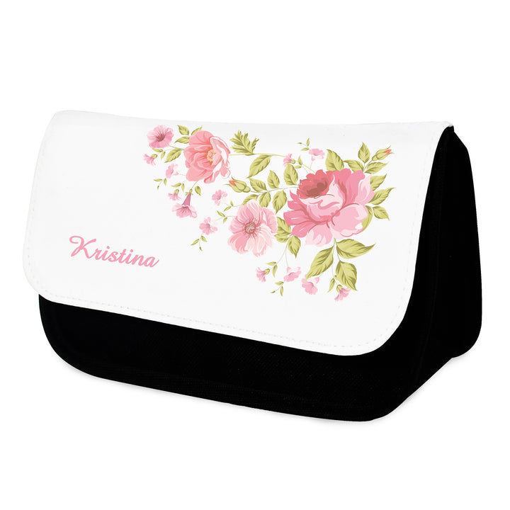 Buy Personalised Pretty Rose Make Up Bag at www.giftsfinder.co.uk