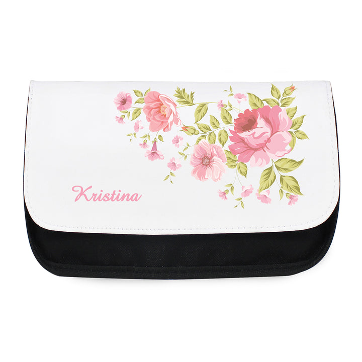 Buy Personalised Pretty Rose Make Up Bag at www.giftsfinder.co.uk