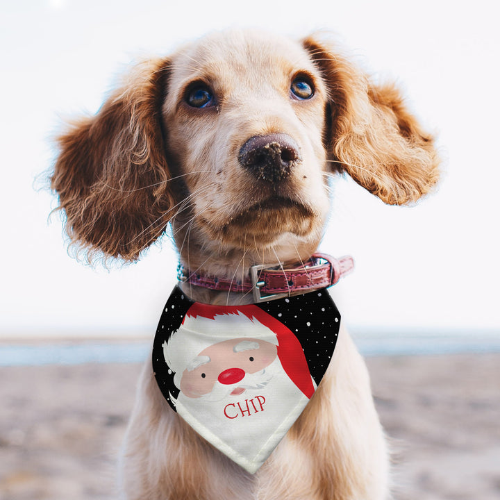 Personalised Santa Dog Bandana - part of the Gifts Finder Personalised Dog Bandana collection