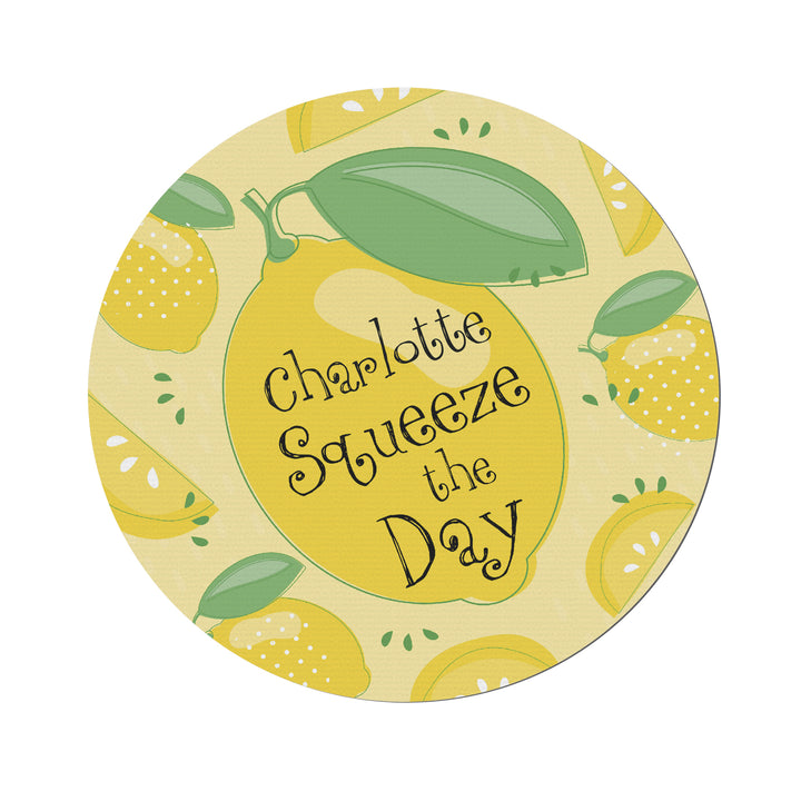 Personalised Squeeze the Day Mouse Mat in gift category Personalised Mouse Mats