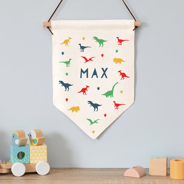 Buy Personalised Dinosaur Hanging Banner available now at www.giftsfinder.co.uk