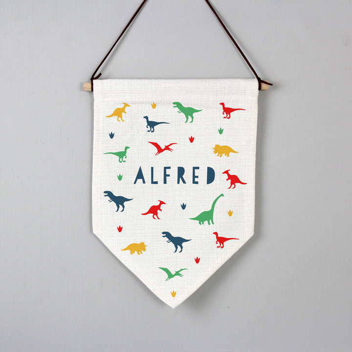 Personalised Dinosaur Hanging Banner - part of the Gifts Finder Personalised Banners collection