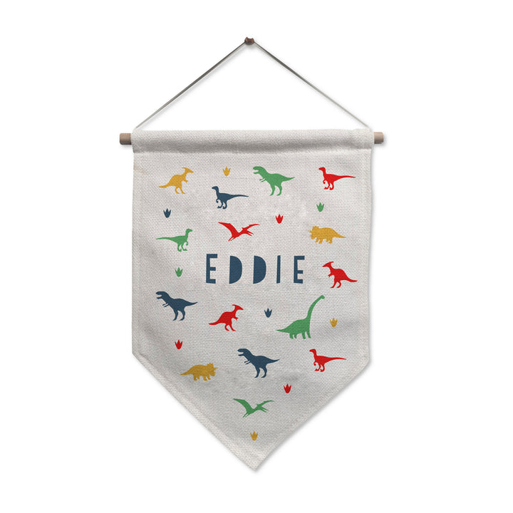 Personalised Dinosaur Hanging Banner - part of the Gifts Finder Personalised Banners collection