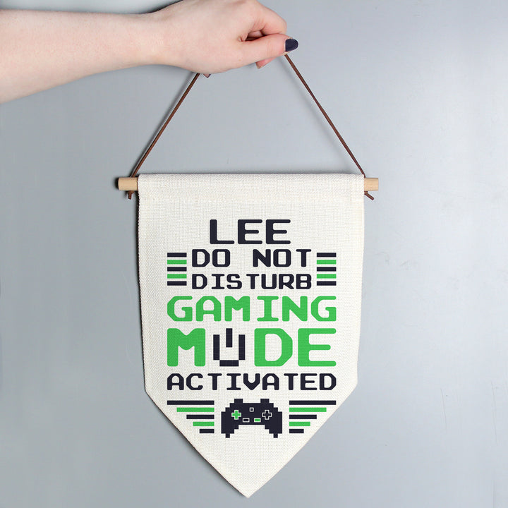 Personalised Gaming Mode Hanging Banner - part of the Gifts Finder Personalised Banners collection