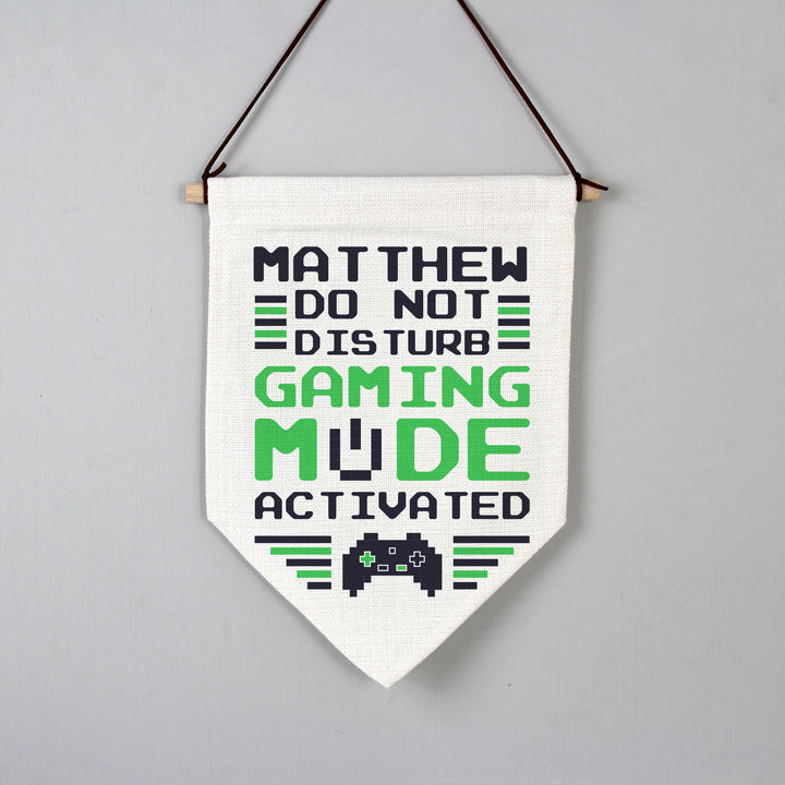 Personalised Gaming Mode Hanging Banner - part of the Gifts Finder Personalised Banners collection