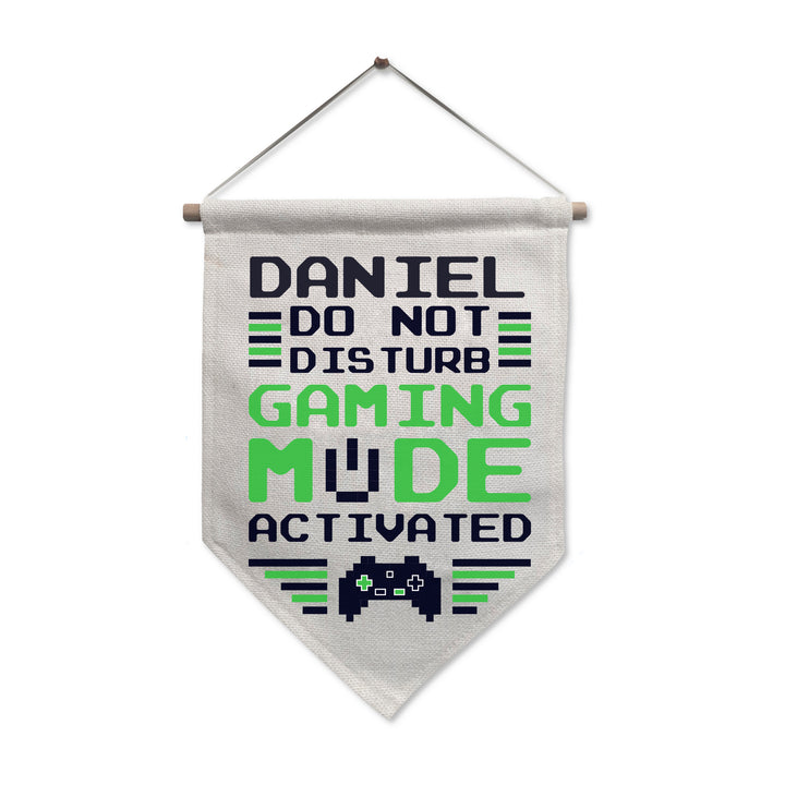 Personalised Gaming Mode Hanging Banner - part of the Gifts Finder Personalised Banners collection