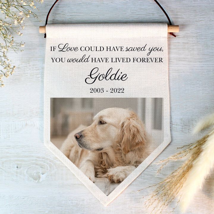 Buy Personalised Photo Upload Pet Memorial Hanging Banner at www.giftsfinder.co.uk