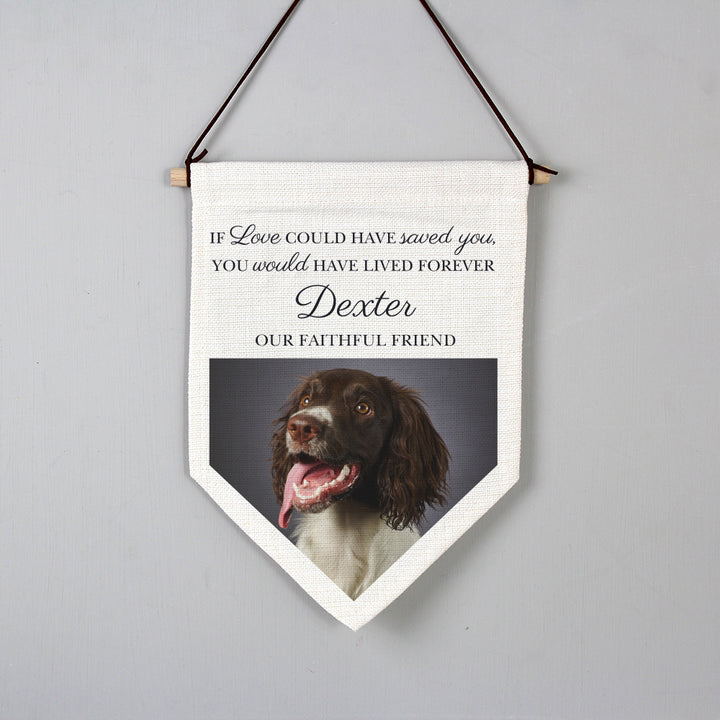 Buy Personalised Photo Upload Pet Memorial Hanging Banner at www.giftsfinder.co.uk