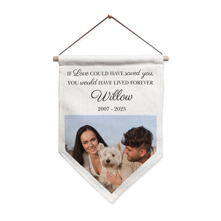 Buy Personalised Photo Upload Pet Memorial Hanging Banner at www.giftsfinder.co.uk