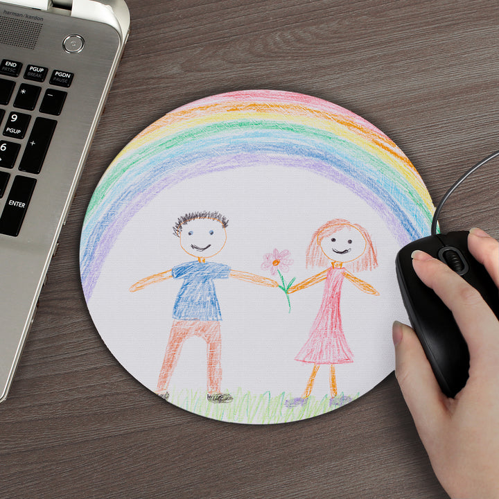 Buy Personalised Childrens Drawing Photo Upload Mouse Mat available now at www.giftsfinder.co.uk