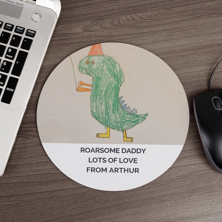 Buy Personalised Childrens Drawing Photo Upload Mouse Mat available now at www.giftsfinder.co.uk