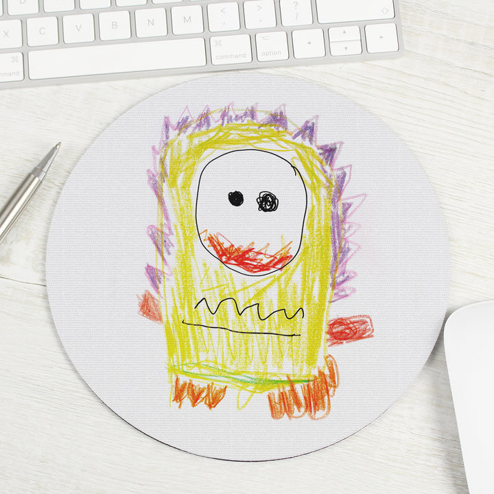 Buy Personalised Childrens Drawing Photo Upload Mouse Mat available now at www.giftsfinder.co.uk