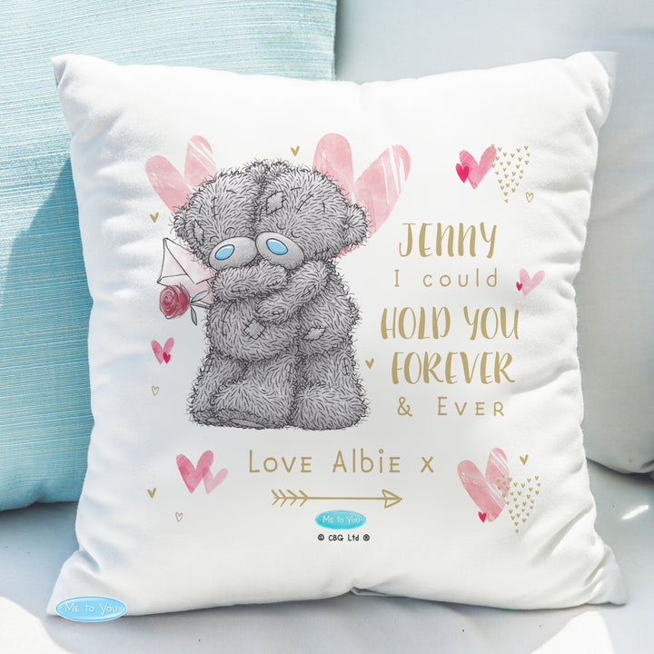 Buy Personalised Me To You Hold You Forever Cushion available now at www.giftsfinder.co.uk