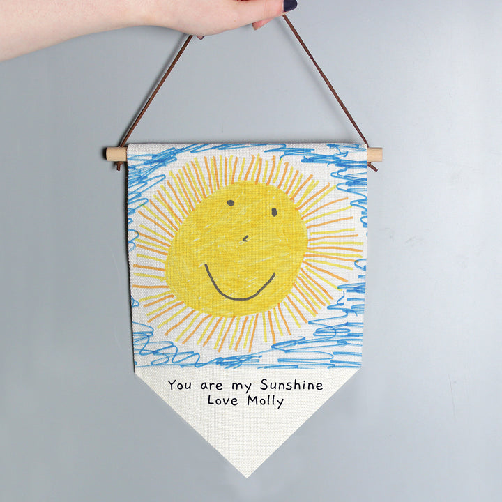 Personalised Childrens Drawing Photo Upload Hanging Banner - part of the Gifts Finder Personalised Banners collection