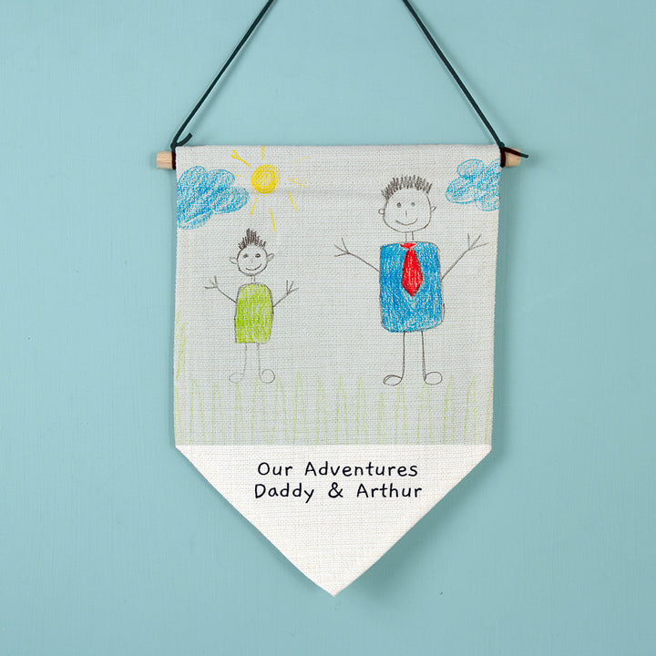 Personalised Childrens Drawing Photo Upload Hanging Banner - part of the Gifts Finder Personalised Banners collection