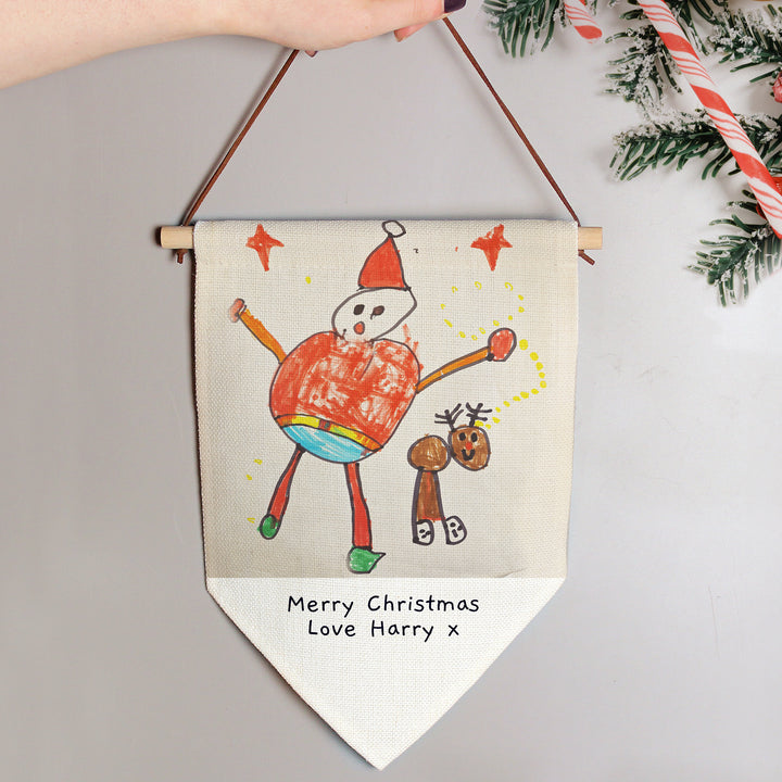 Personalised Childrens Drawing Photo Upload Hanging Banner - part of the Gifts Finder Personalised Banners collection