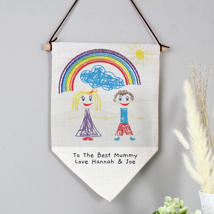 Personalised Childrens Drawing Photo Upload Hanging Banner - part of the Gifts Finder Personalised Banners collection