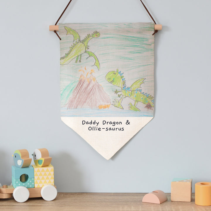 Personalised Childrens Drawing Photo Upload Hanging Banner - part of the Gifts Finder Personalised Banners collection