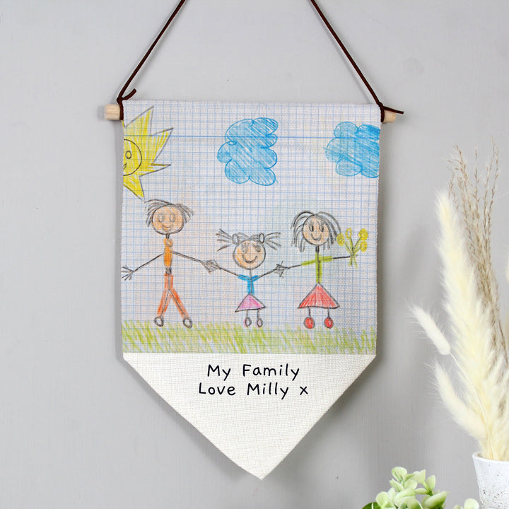 Personalised Childrens Drawing Photo Upload Hanging Banner - part of the Gifts Finder Personalised Banners collection