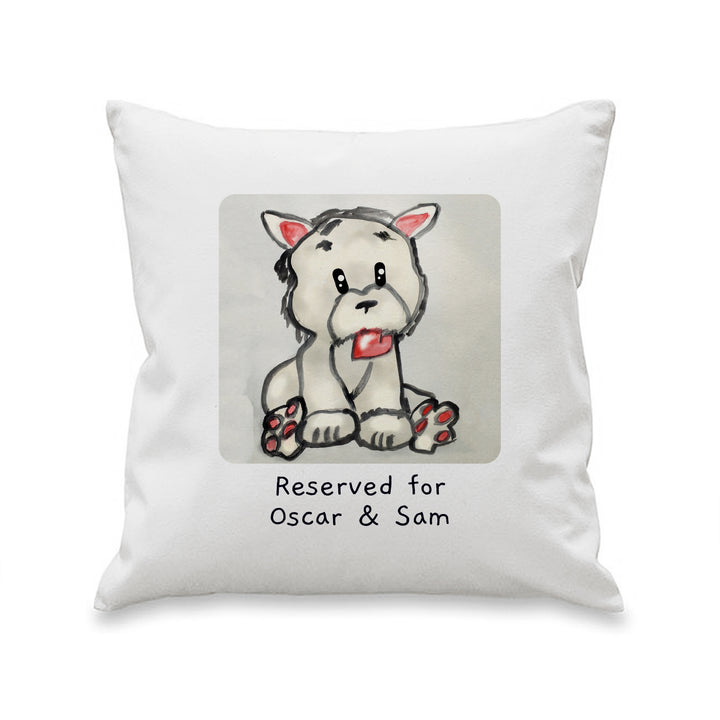 Buy Personalised Childrens Drawing Photo Upload Cushion available now at www.giftsfinder.co.uk