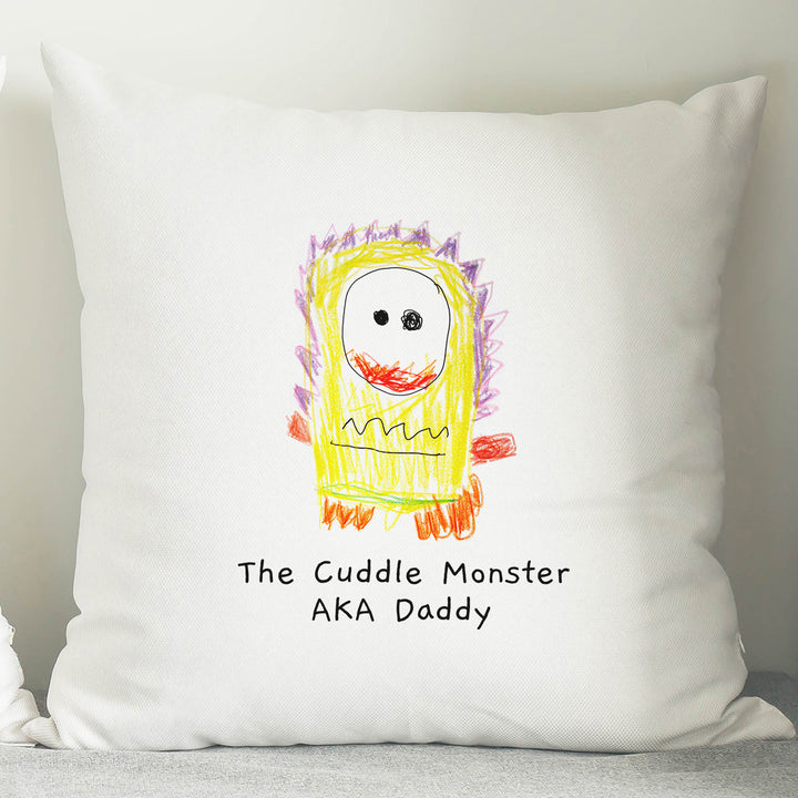 Buy Personalised Childrens Drawing Photo Upload Cushion available now at www.giftsfinder.co.uk