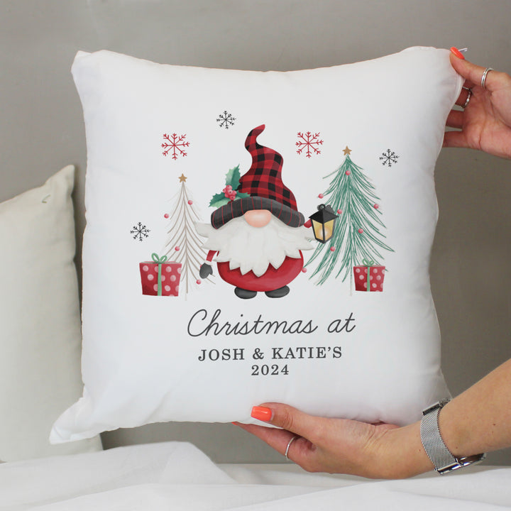 Buy Personalised Gonk Christmas Cushion available now at www.giftsfinder.co.uk