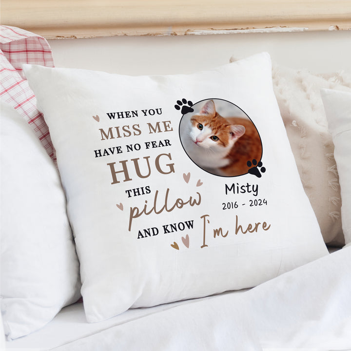 Buy Personalised Memorial Pet Photo Upload Cushion available now at www.giftsfinder.co.uk